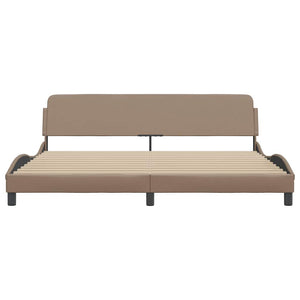 Bettgestell Dover Cappuccino 200x200 cm Kunstleder
