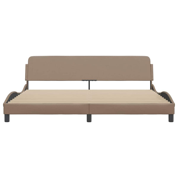 Bettgestell Dover Cappuccino 200x200 cm Kunstleder