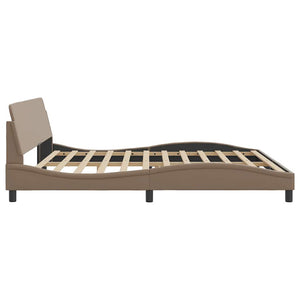 Bettgestell Dover Cappuccino 200x200 cm Kunstleder
