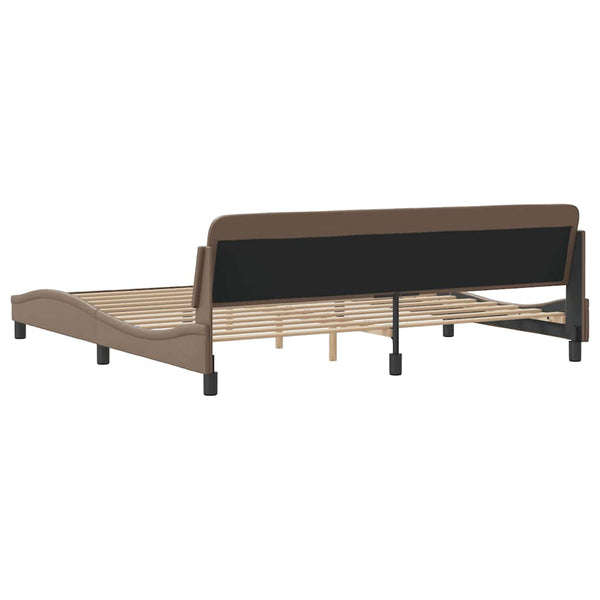 Bettgestell Dover Cappuccino 200x200 cm Kunstleder