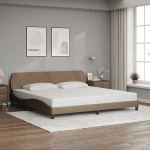 Bettgestell Dover Cappuccino 200x200 cm Kunstleder