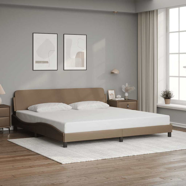 Bettgestell Dover Cappuccino 200x200 cm Kunstleder