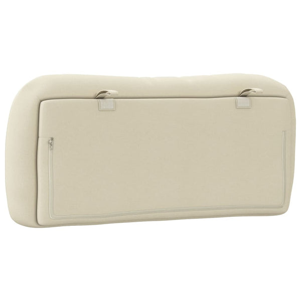 Kopfteil Kissen Creme Stoff 80 cm