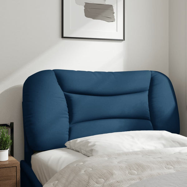 Kopfteil Kissen Blau Stoff 80 cm