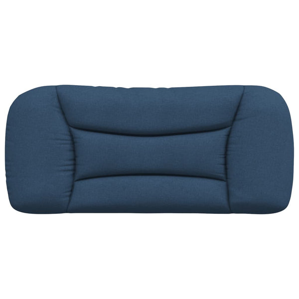 Kopfteil Kissen Blau Stoff 80 cm