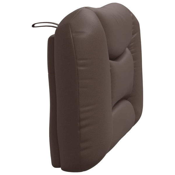 Kopfteil Kissen Braun Kunstleder 80cm