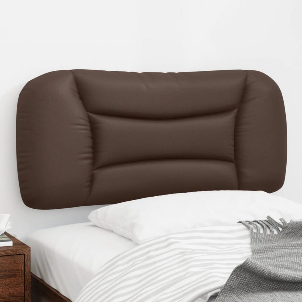 Kopfteil Kissen Braun Kunstleder 80cm