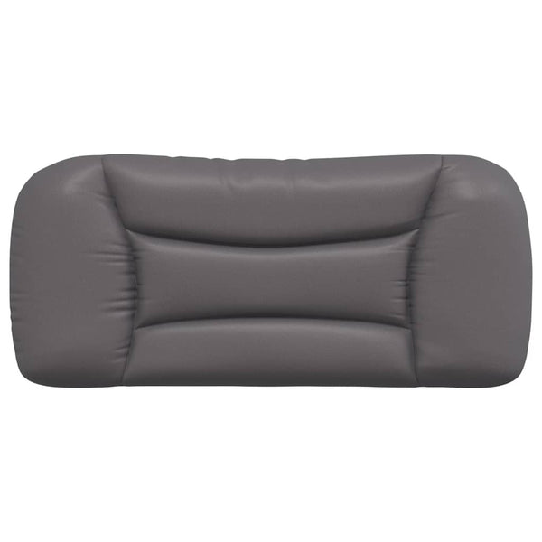 Kopfteil Kissen Grau Kunstleder 80cm