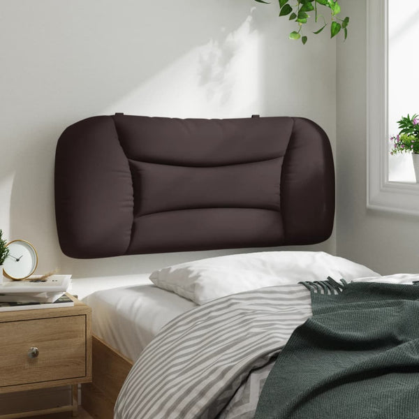 Kopfteil Kissen Dunkelbraun Stoff 90 cm