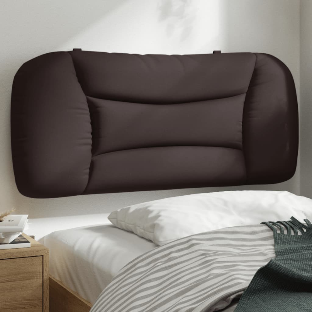 Kopfteil Kissen Dunkelbraun Stoff 90 cm
