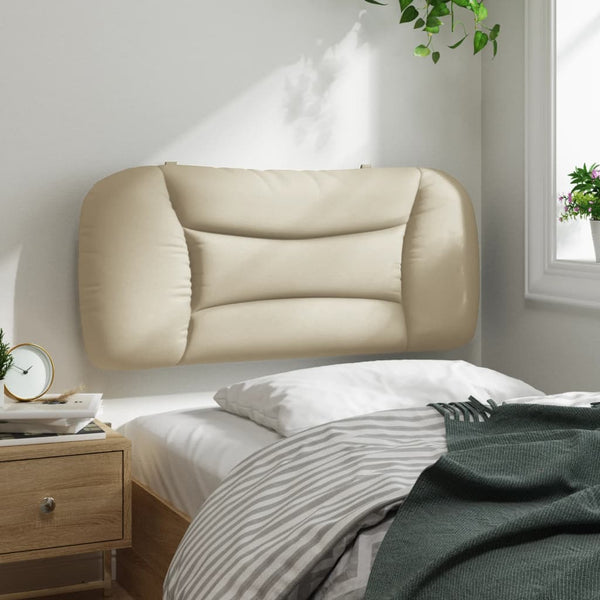 Kopfteil Kissen Creme Stoff 90 cm