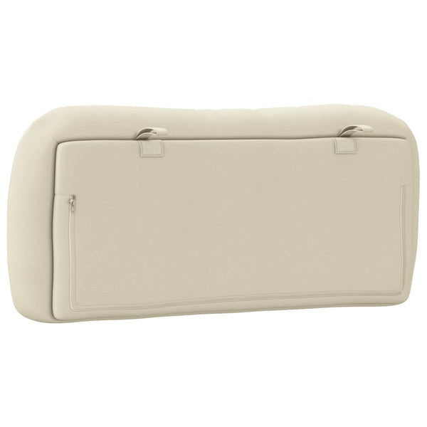 Kopfteil Kissen Creme Stoff 90 cm