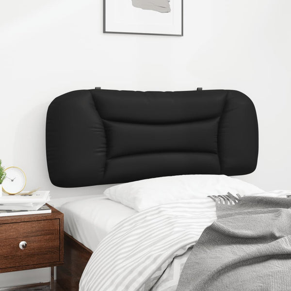 Kopfteil Kissen Schwarz 100cm Kunstleder