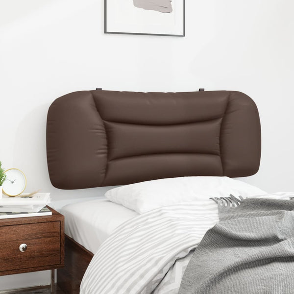 Kopfteil Kissen Braun Kunstleder 100cm