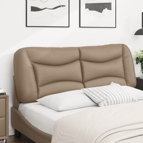 Kopfteil Kissen 140 cm Cappuccino-Braun Kunstleder