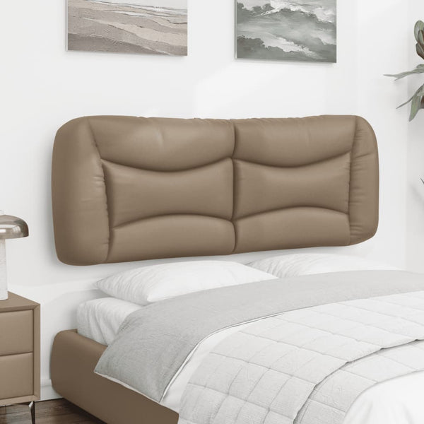 Kopfteil Kissen 140 cm Cappuccino-Braun Kunstleder