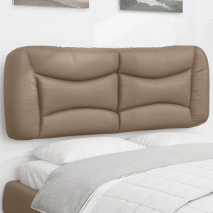 Kopfteil Kissen 140 cm Cappuccino-Braun Kunstleder