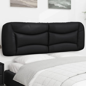 Schwarzes Kopfteil-Kissen 160cm Kunstleder