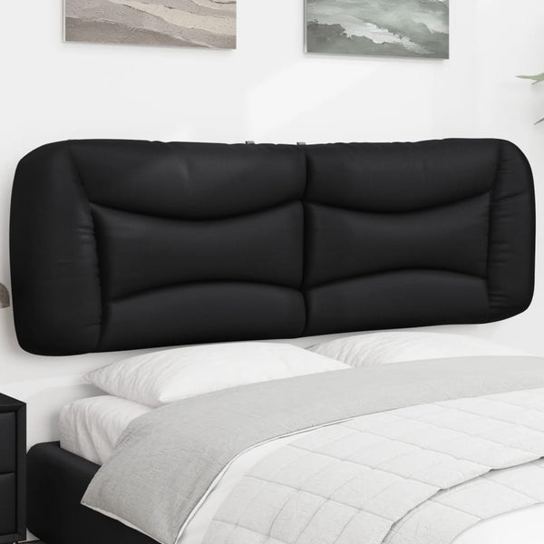 Schwarzes Kopfteil-Kissen 160cm Kunstleder