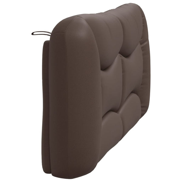Kopfteil Kissen Braun Kunstleder 160 cm
