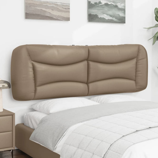 Kopfteil Kissen 160 cm Cappuccino-Braun Kunstleder