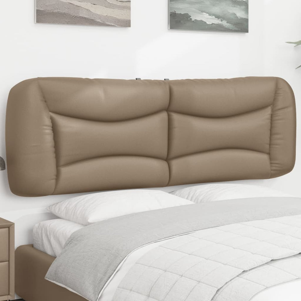 Kopfteil Kissen 160 cm Cappuccino-Braun Kunstleder