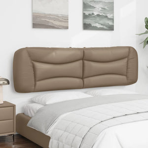 Kopfteil Kissen Cappuccino-Braun 180 cm Kunstleder