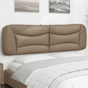 Kopfteil Kissen Cappuccino-Braun 180 cm Kunstleder