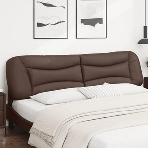 Kopfteil Kissen Braun Kunstleder 200 cm