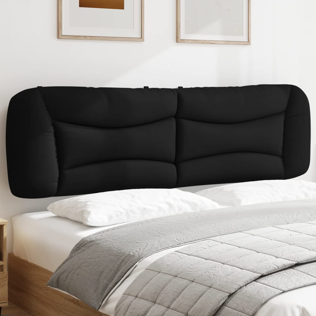 Schwarzes Kopfteil-Kissen 193 cm Kunstleder