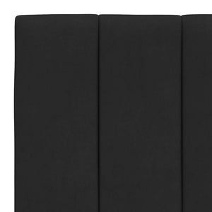 Schwarzes Samt Kopfteil-Kissen Hanko 80 cm