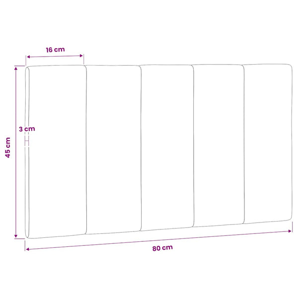 Schwarzes Samt Kopfteil-Kissen Hanko 80 cm