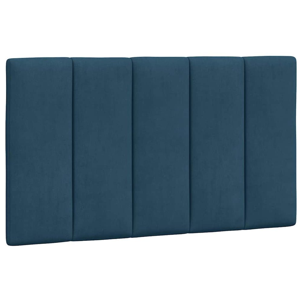 Kopfteil Kissen Hanko Blau Samt 80 cm