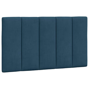 Kopfteil Kissen Hanko Blau Samt 80 cm