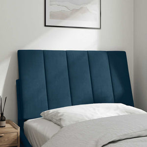 Kopfteil Kissen Hanko Blau Samt 80 cm
