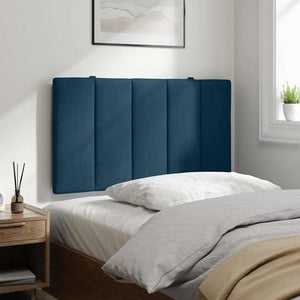 Kopfteil Kissen Hanko Blau Samt 80 cm