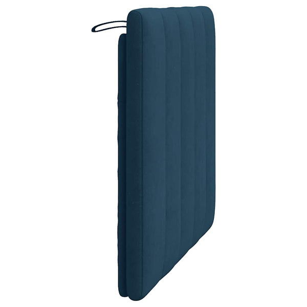 Kopfteil Kissen Hanko Blau Samt 80 cm