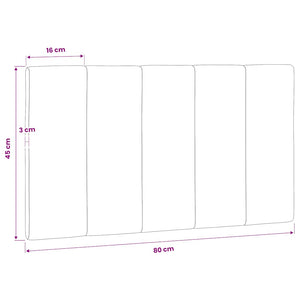 Kopfteil Kissen Hanko Blau Samt 80 cm