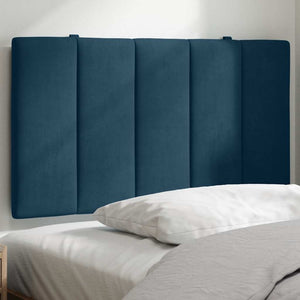 Kopfteil Kissen Hanko Blau Samt 80 cm
