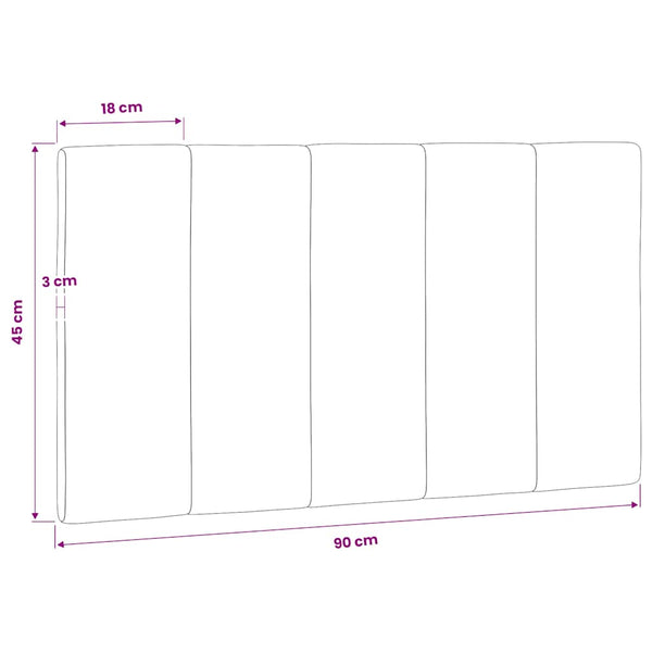 Kopfteil-Kissen Hanko Rosa 80 cm
