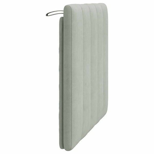 Kopfteil Kissen Hanko Hellgrau 90cm Samt