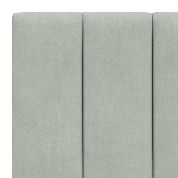 Kopfteil Kissen Hanko Hellgrau 90cm Samt