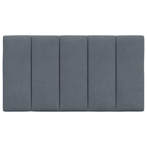 Kopfteil-Kissen Hanko Dunkelgrau Samt 90cm