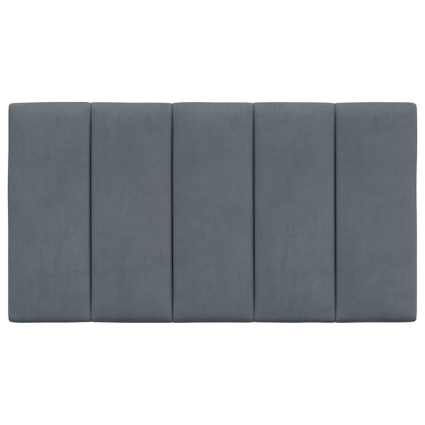 Kopfteil-Kissen Hanko Dunkelgrau Samt 90cm