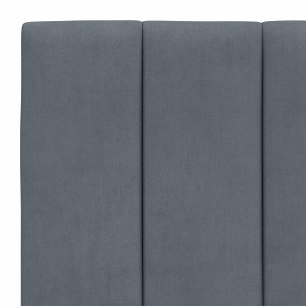 Kopfteil-Kissen Hanko Dunkelgrau Samt 90cm