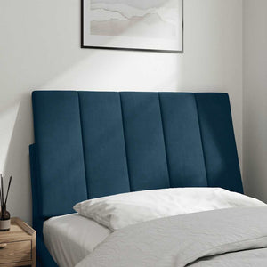 Kopfteil-Kissen Hanko Blau 90cm Samt