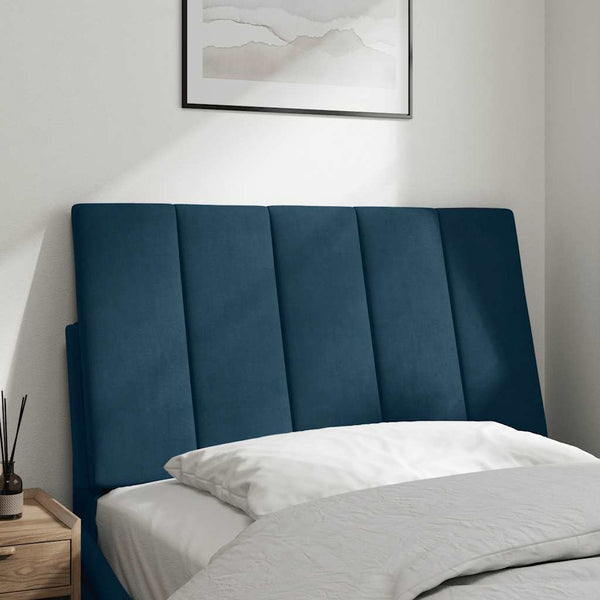 Kopfteil-Kissen Hanko Blau 90cm Samt