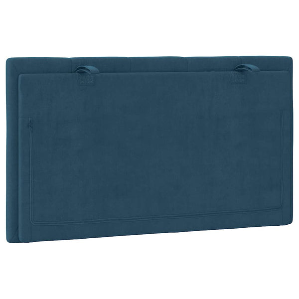 Kopfteil-Kissen Hanko Blau 90cm Samt