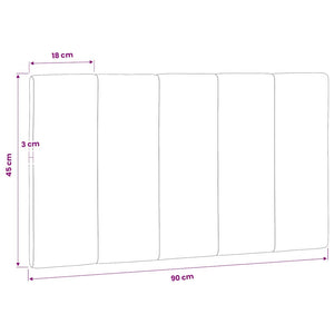 Kopfteil-Kissen Hanko Rosa 90 cm Samt