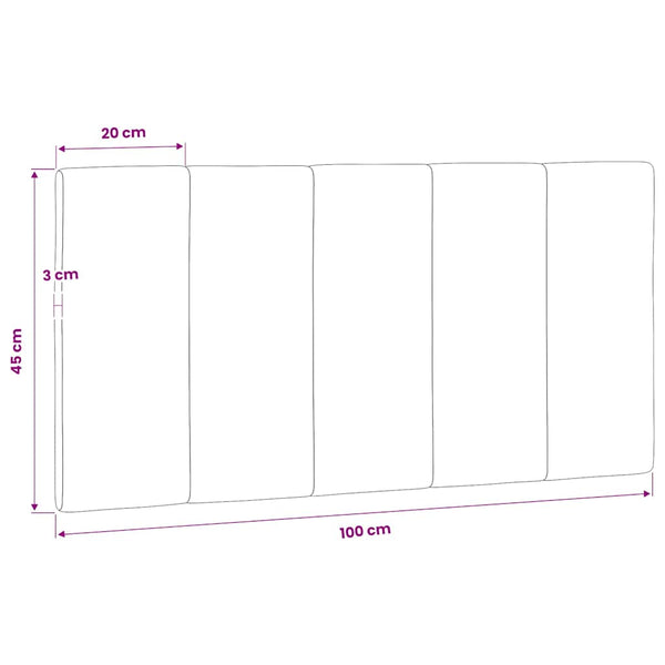 Kopfteil Kissen Hanko Dunkelgrau 100 cm